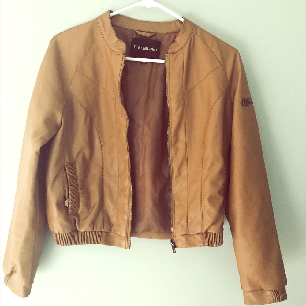 Faux leather coat